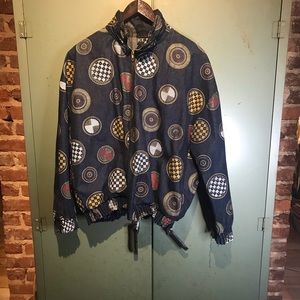 Vintage 80’s foil print denim jacket